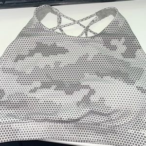 Digital camo print sports bra